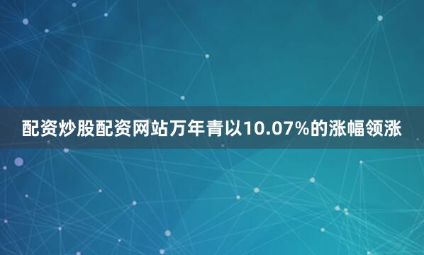 配资炒股配资网站万年青以10.07%的涨幅领涨